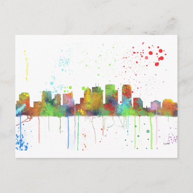 POSTAL TAMPA, FLORIDA SKYLINE (Anverso)