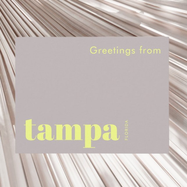 Postal Tampa Florida tipográfico moderno (Subido por el creador)