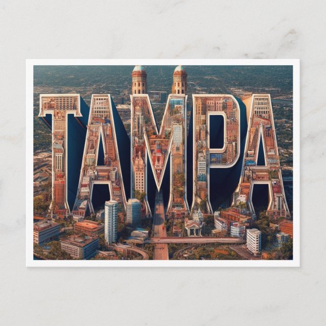 Postal Tampa, Florida Vintage Travel (Anverso)