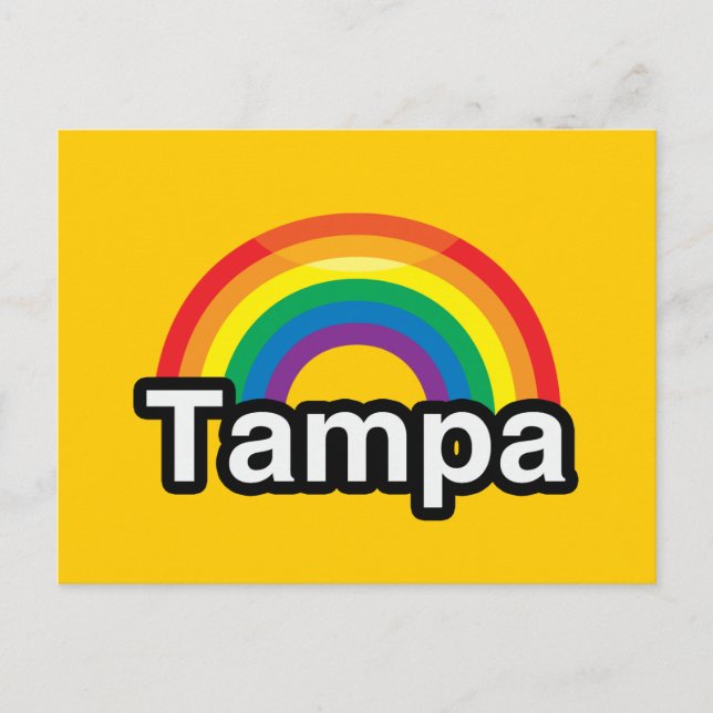 POSTAL TAMPA ORGULLO LGBT RAINBOW (Anverso)