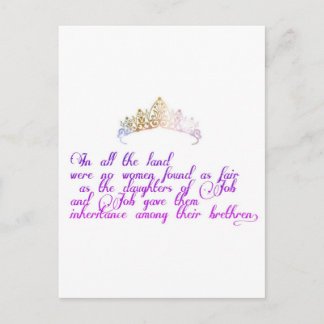 Postal Tan justos como las hijas de Job