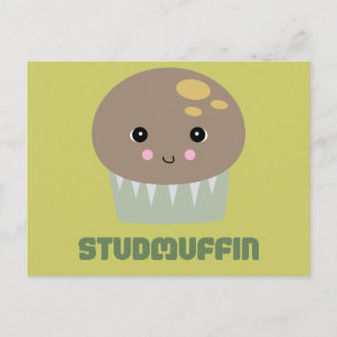 Postal tan lindo muffin kawaii