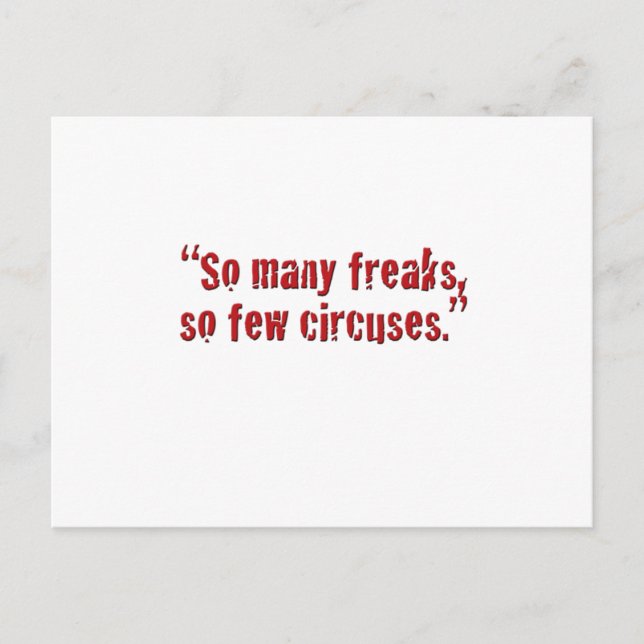 Postal "Tan muchos monstruos… (Anverso)