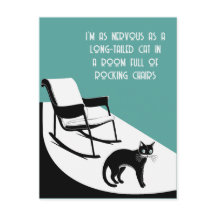 tan nervioso como un gato de cola larga