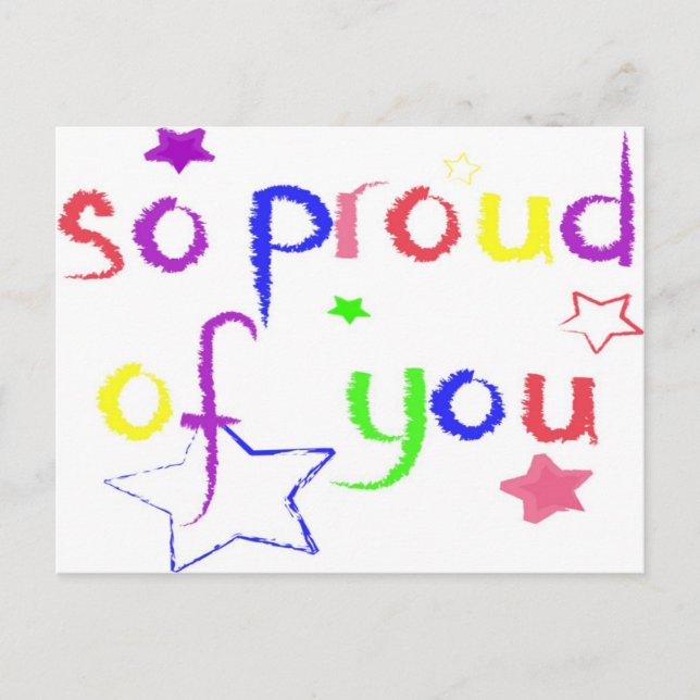 Postal Tan orgullosos de ti (Anverso)