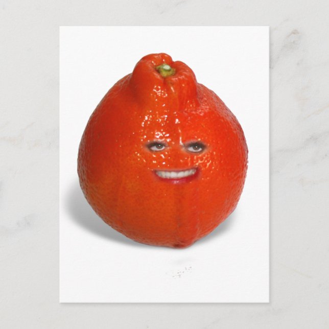 Postal Tangerina Con Cara Chica (Anverso)