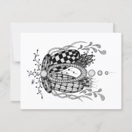 Postal Tangle Art: Florales Design, Ovale
