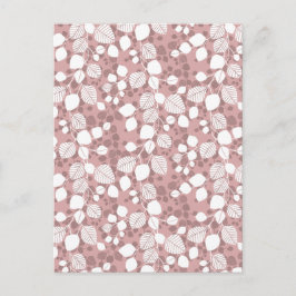 Postal Tangled Foliage Canopy Botanicals Blush Pink Art