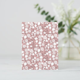 Postal Tangled Foliage Canopy Botanicals Blush Pink Art