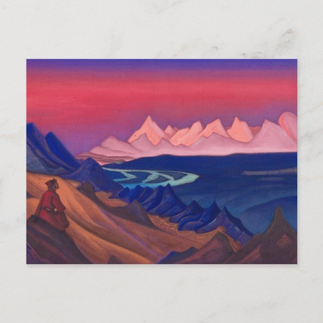 Postal Tanglha, canción de Shambhala por Nicholas Roerich (Anverso)