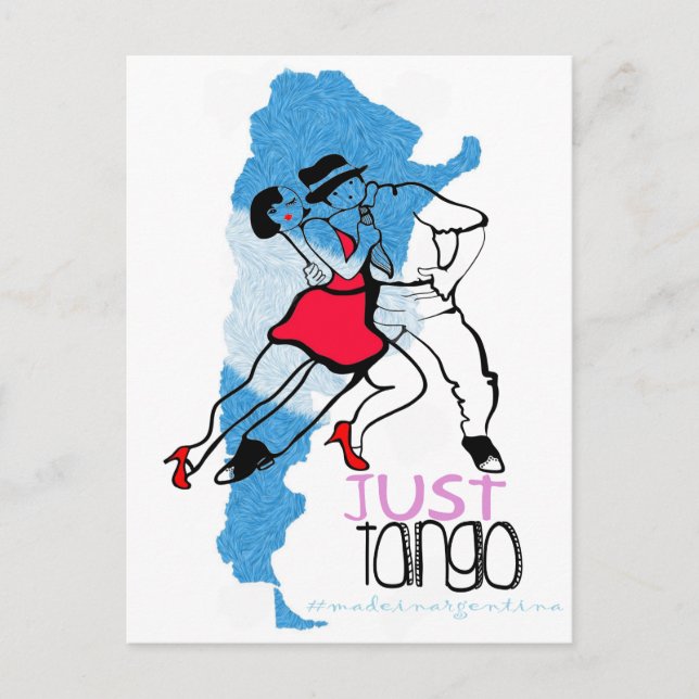 Postal Tango recién hecho en Argentina (Anverso)