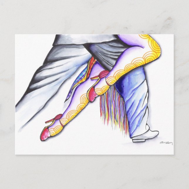 Postal Tango tecnicolor (Anverso)