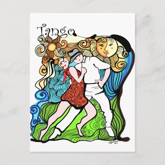 Postal Tangueritos y el Tango Sol (Anverso)