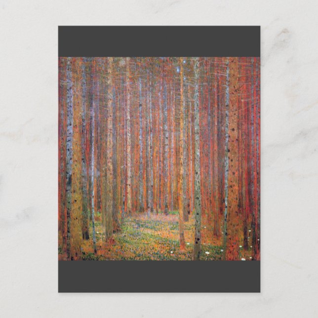 Postal Tannenwald I por Gustav Klimt (Anverso)