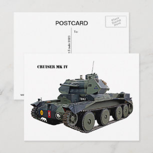 Postal Tanque británico Cruiser Mk IV