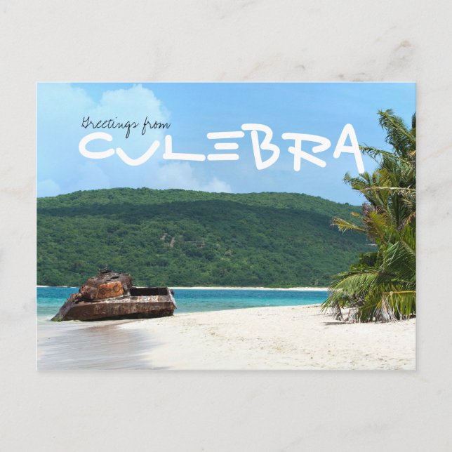 Postal Tanque de playa de Puerto Rico (Anverso)