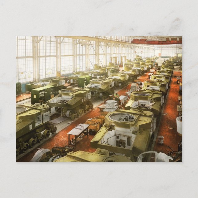 Postal Tanque - Fábrica - Tanques para los recuerdos 1941 (Anverso)