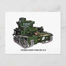 Postal Tanque ligero británico Vickers VI B