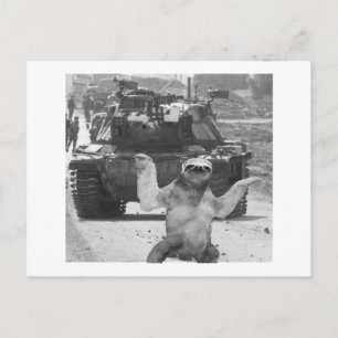 Postal tanque y pereza