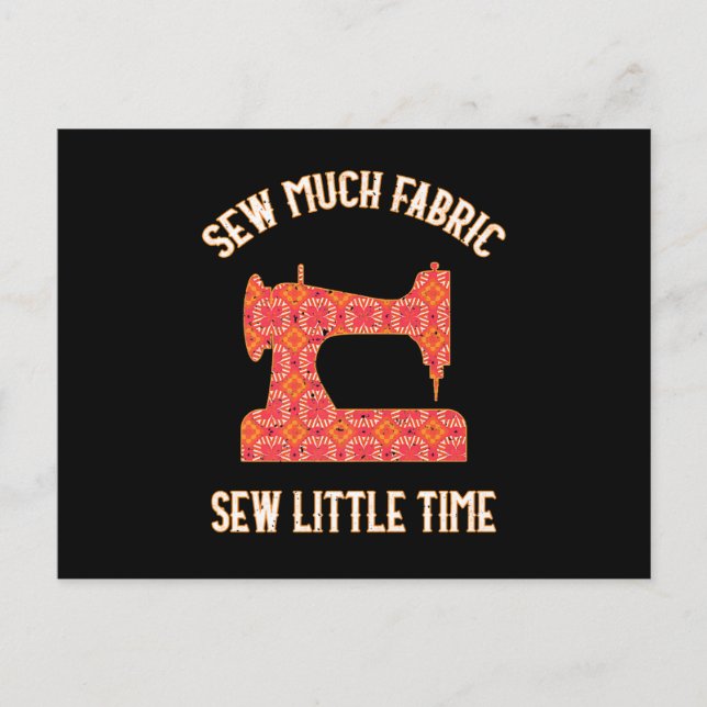 Postal Tanto tejido y tan poco tiempo | Amantes de la cos (Anverso)