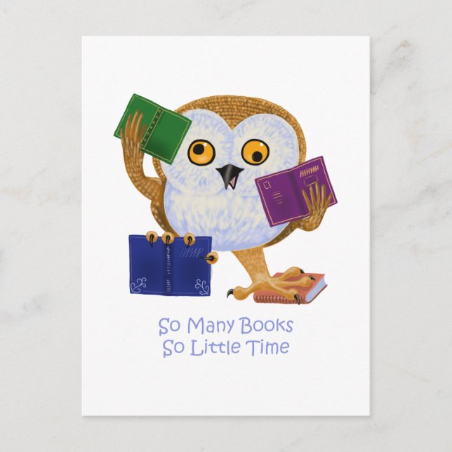 Postal Tantos Libros Tan Poco Tiempo (Anverso)