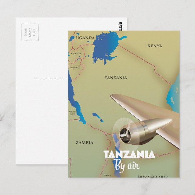 Postal Tanzania Por Aire (Anverso / Reverso)
