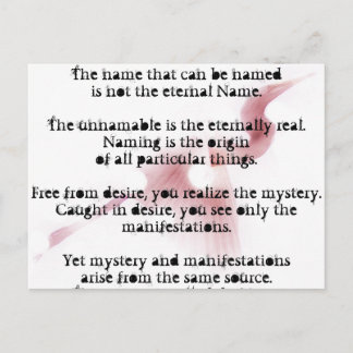 Postal Tao Te Ching cambiará tu vida