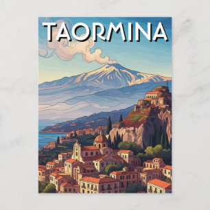 Postal Taormina Italia Monte Etna