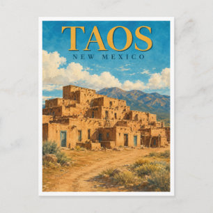 Postal Taos Nuevo México Taos Pueblo GeoSaga