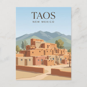Postal Taos Pueblo Nuevo México