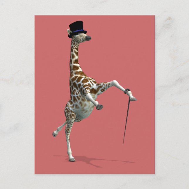 Postal Tap Dancing Giraffe (Anverso)