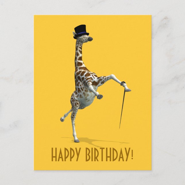 Postal Tap Dancing Giraffe (Anverso)