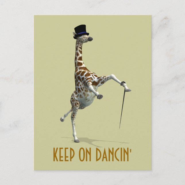 Postal Tap Dancing Giraffe (Anverso)