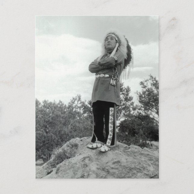 Postal Tap-Tu-Ka Posing, famoso tenor indio (Anverso)