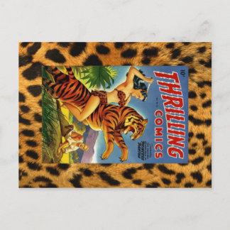 Postal Tapa de historietas de jungla vintage
