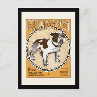 Postal Tapa de la hoja de bulldog