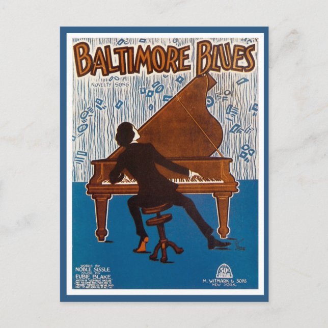 Postal Tapa musical de Baltimore blues (Anverso)