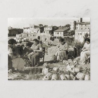 Postal Tapas para botellas de Chianti para elaboración de