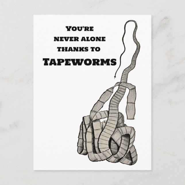 Postal Tapeworm Y Tú (Anverso)