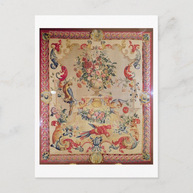 Postal Tapicería al estilo rococó temprano con estampado  (Anverso)