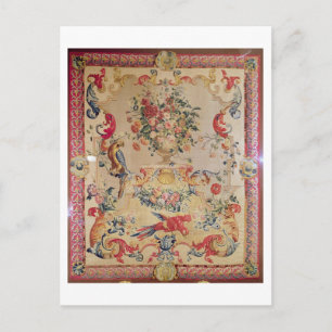 Postal Tapicería al estilo rococó temprano con estampado 