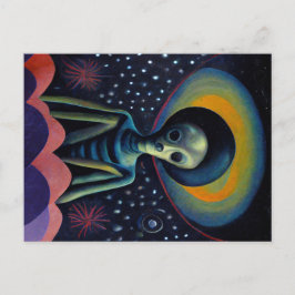 Postal Tapiz Alien de los 40 con Halo