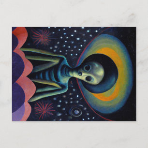 Postal Tapiz Alien de los 40 con Halo