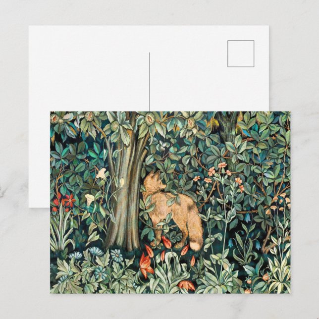 Postal Tapiz Artístico Antigua Forestal de Zorro de Willi (Anverso / Reverso)