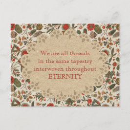 Postal Tapiz Botánico inspirador Vintage