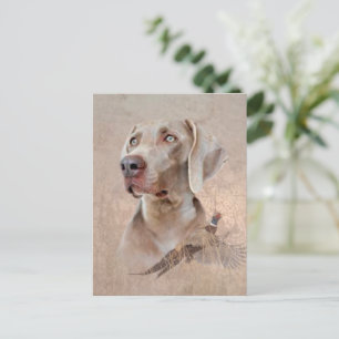 Postal Tapiz de impresión de tela Poster de Weimaraner Ac