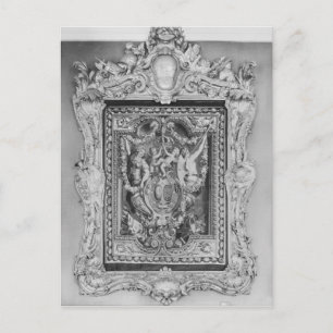 Postal Tapiz del escudo de armas de la familia real franc