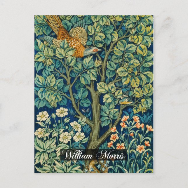 Postal Tapiz faisán - William Morris (Anverso)