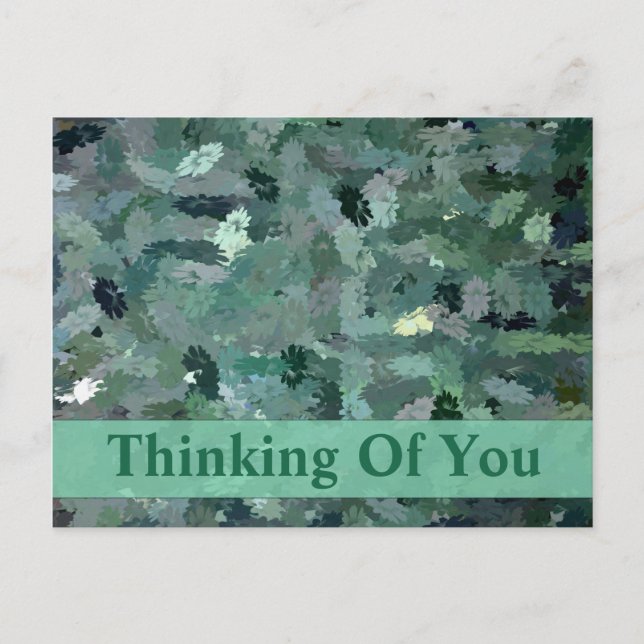 Postal Tapiz floral verde (Anverso)