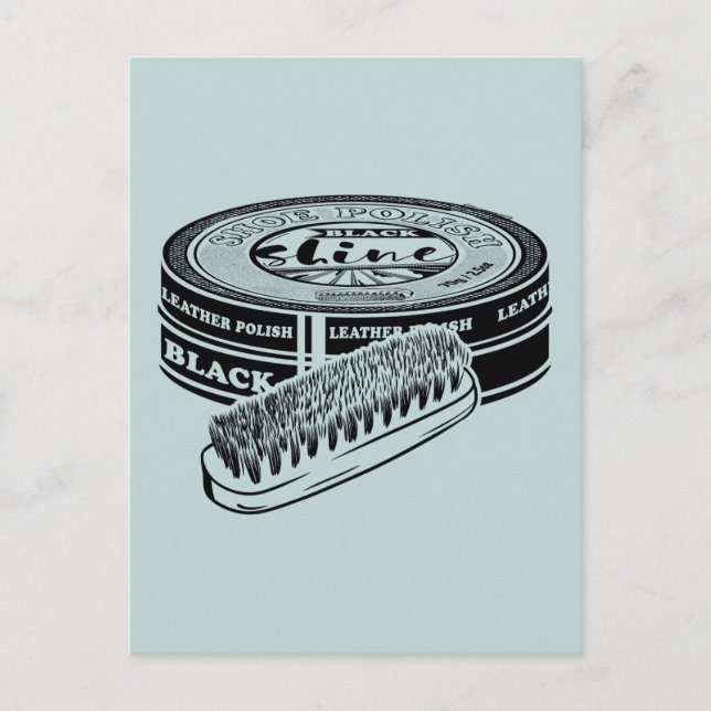 Postal Tapón de esmalte de zapatos negros (Anverso)